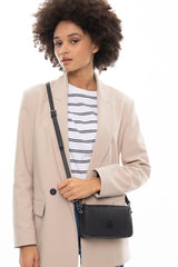 Benetton Logo Baskılı Çapraz Askılı Çanta Siyah