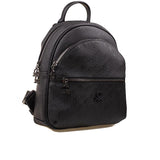 Benetton Monogram Baskılı Sırt Çantası Siyah