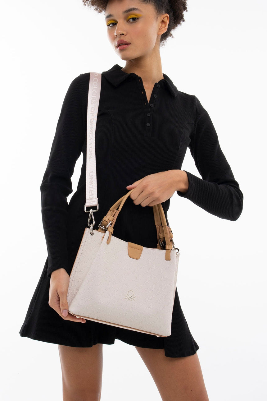 Benetton Mıknatıslı Omuz Çantası Bej - Açık Camel