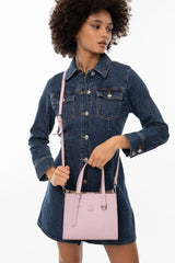 Benetton Kemer Aksesuar Detaylı El Çantası Pembe