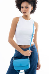 Benetton Uzun Askılı Omuz Çantası Mavi