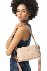 Benetton Dokuma Kumaş Omuz Çantası Camel - Açık Camel