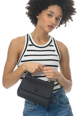 Benetton Tutma Kulplu El Çantası Siyah