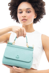 Benetton Tutma Kulplu El Çantası Su Yeşili