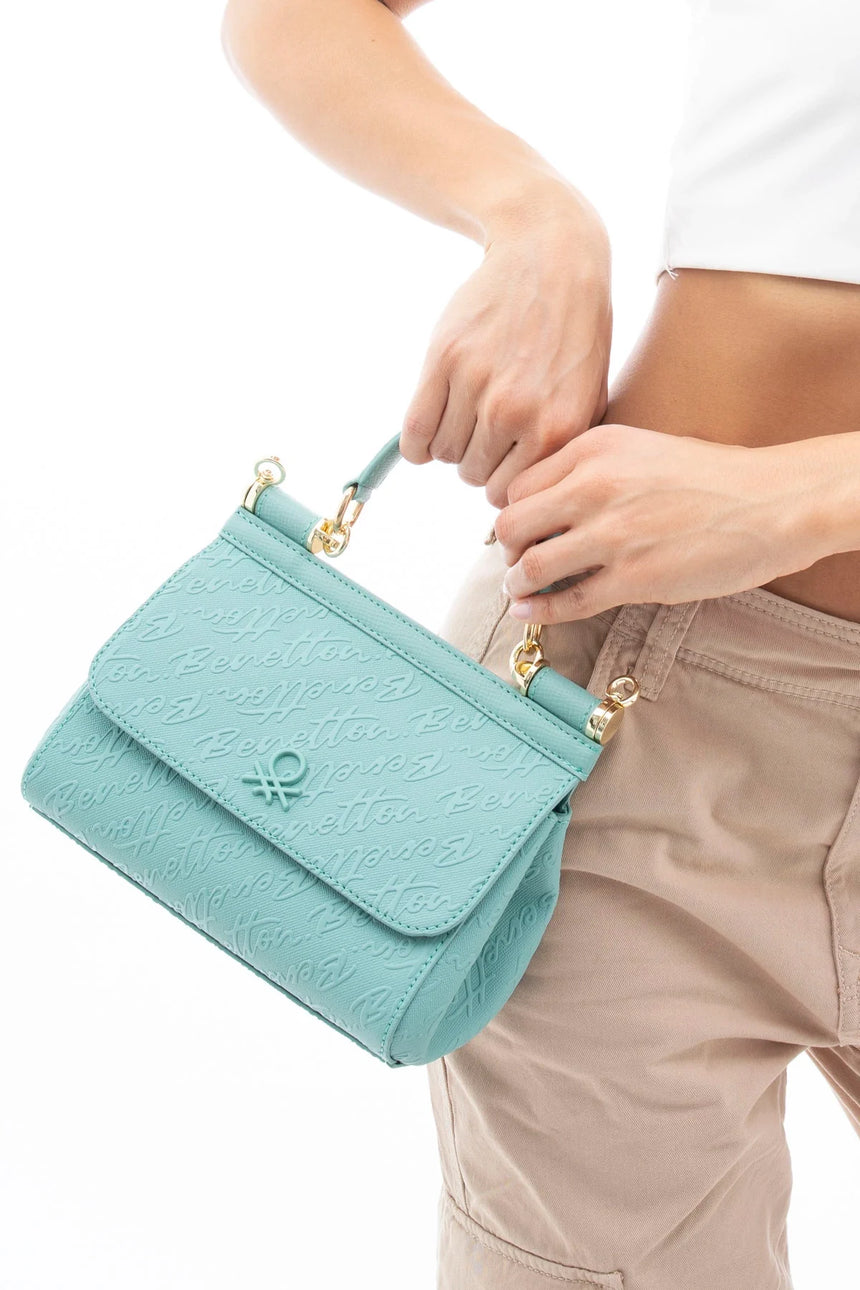 Benetton Tutma Kulplu El Çantası Su Yeşili