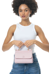 Benetton Tutma Kulplu El Çantası Pembe