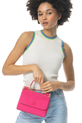 Benetton Tutma Kulplu El Çantası Fuşya