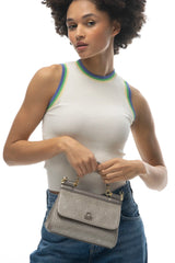 Benetton Tutma Kulplu El Çantası Altın