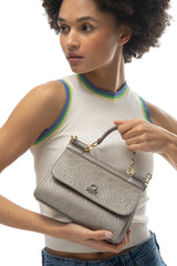 Benetton Tutma Kulplu El Çantası Altın