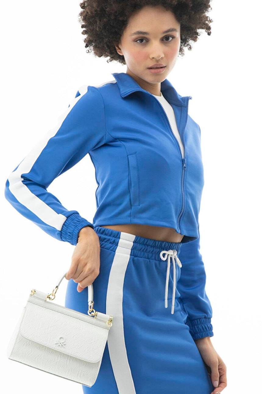 Benetton Tutma Kulplu El Çantası Beyaz