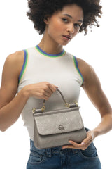 Benetton Tutma Kulplu El Çantası Altın