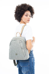 Benetton Logo Yazılı Sırt Çantası Yeşil - Açık Camel