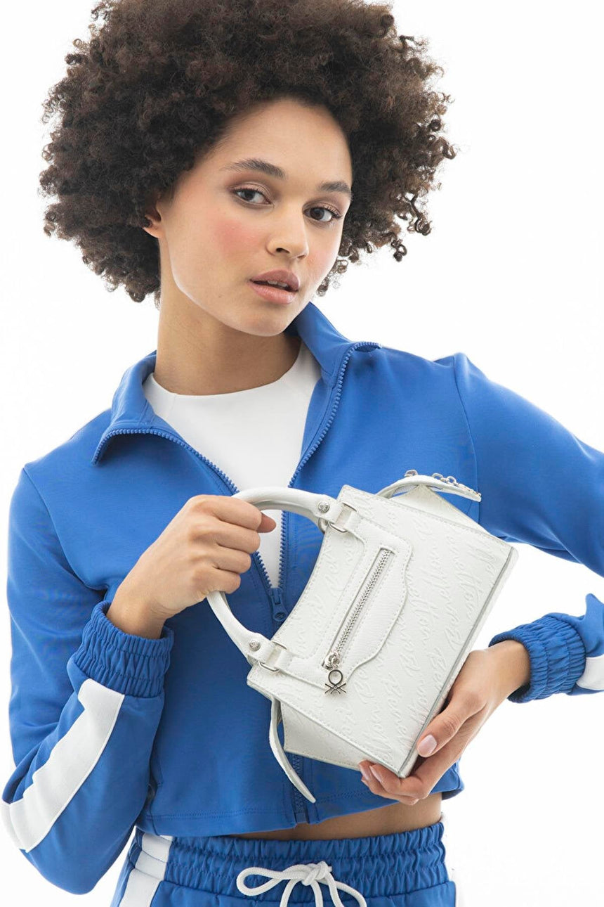 Benetton Mini Çapraz Askılı Çanta Beyaz