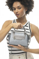 Benetton Mini Çapraz Askılı Çanta Platin