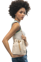 Benetton Büzgülü Omuz Çantası Bej - Açık Camel