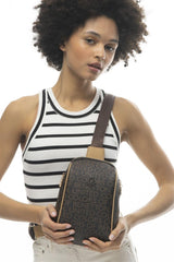 Benetton Monogram Logo Detaylı Bel Çantası Kahve - Açık Camel