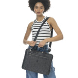 Benetton Monogram Baskılı Laptop Çantası Siyah