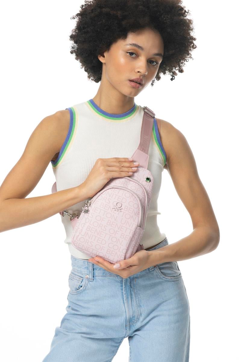 Benetton İki Bölmeli Bel Çantası Pembe