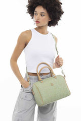 Benetton Speedy El Çantası Yeşil - Açık Camel