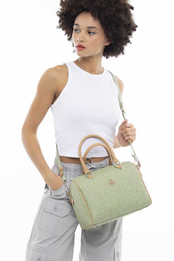 Benetton Speedy El Çantası Yeşil - Açık Camel