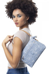 Benetton Kadın Omuz Çantası Kot - Mavi - Açık Camel