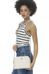 Benetton Zincir Detaylı Çapraz Askılı Çanta Bej - Açık Camel