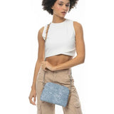 Benetton Zincir Detaylı Çapraz Askılı Çanta Kot - Mavi - Açık Camel