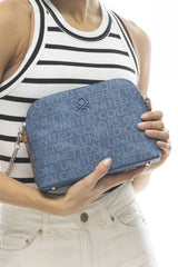 Benetton Zincir Detaylı Çapraz Askılı Çanta Kot - Lacivert - Camel