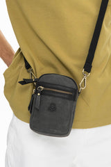 Benetton Fermuar Detaylı Çapraz Askılı Çanta Siyah