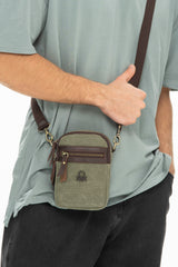 Benetton Fermuar Detaylı Çapraz Askılı Çanta Haki