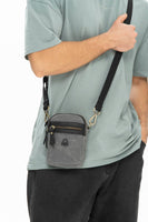 Benetton Fermuar Detaylı Çapraz Askılı Çanta Gri