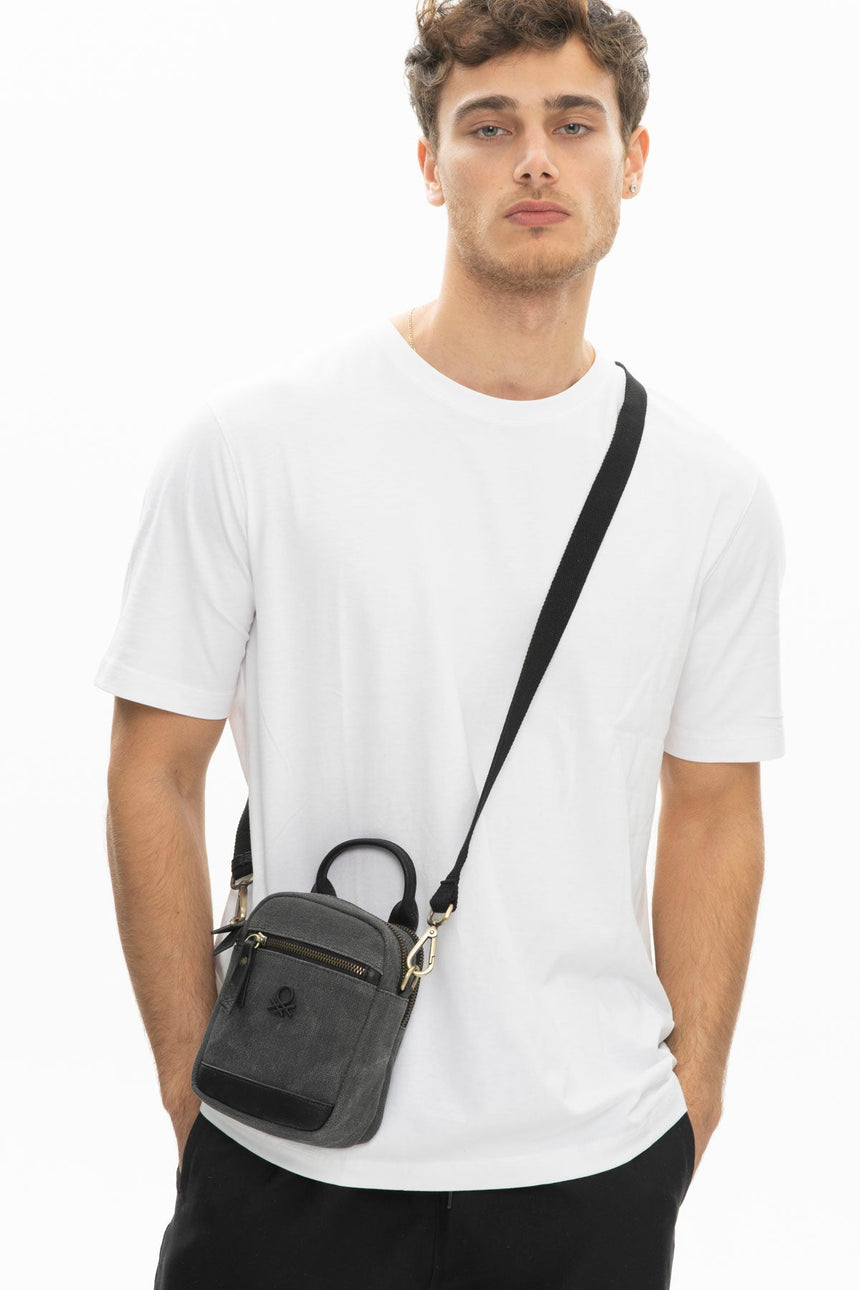 Benetton Çapraz Askılı Çanta Siyah