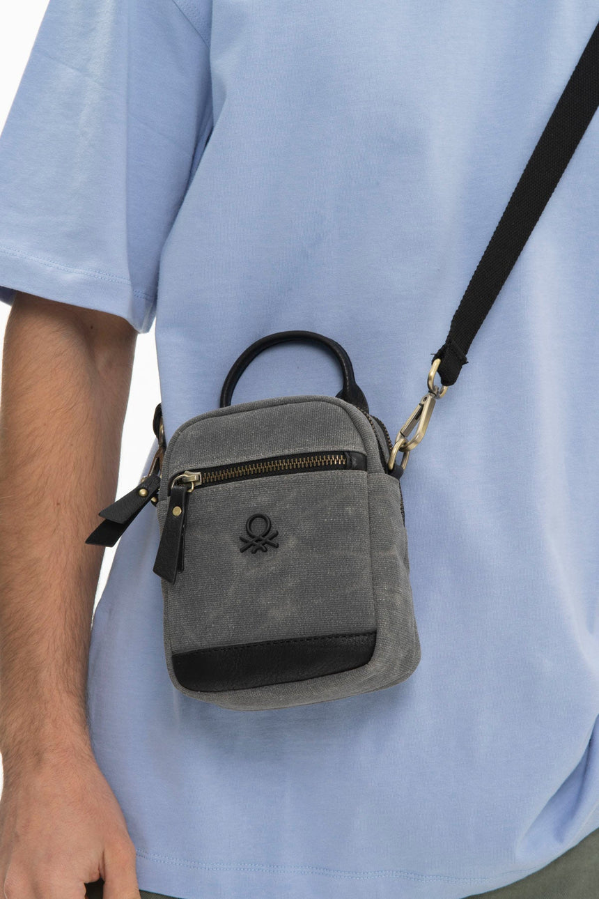 Benetton Çapraz Askılı Çanta Gri