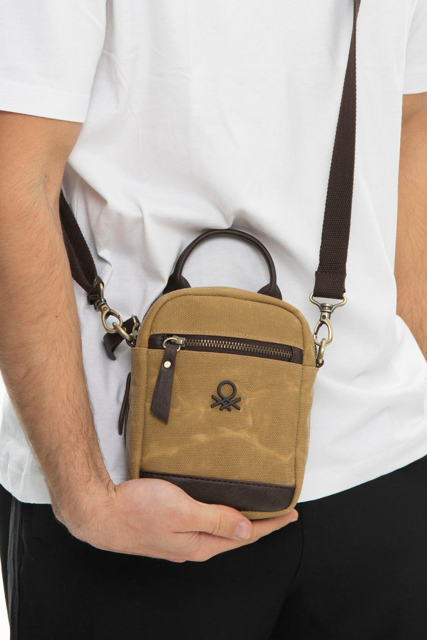 Benetton Çapraz Askılı Çanta Bej