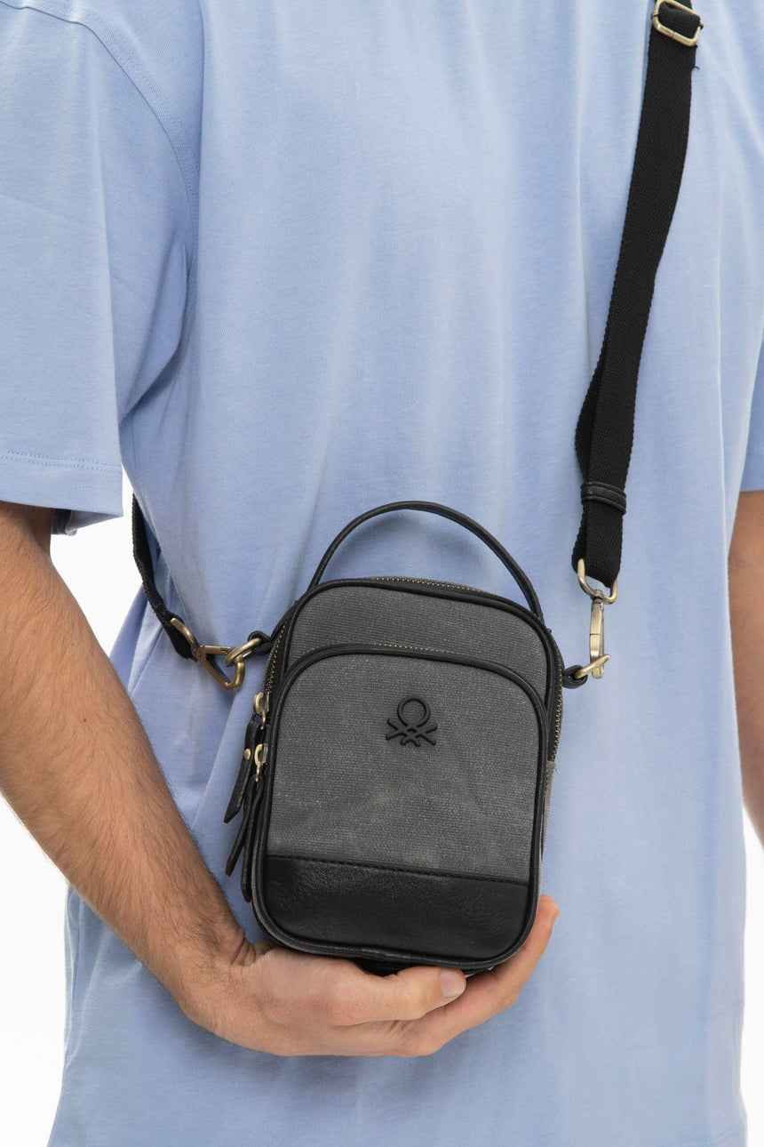 Benetton Çapraz Askılı Çanta Gri