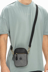 Benetton Fermuar Detaylı Çapraz Askılı Çanta Gri