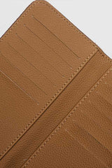 Us Polo Assn Kabartma Dokulu Fermuarlı Kadın Cüzdan Sütlü Kahve