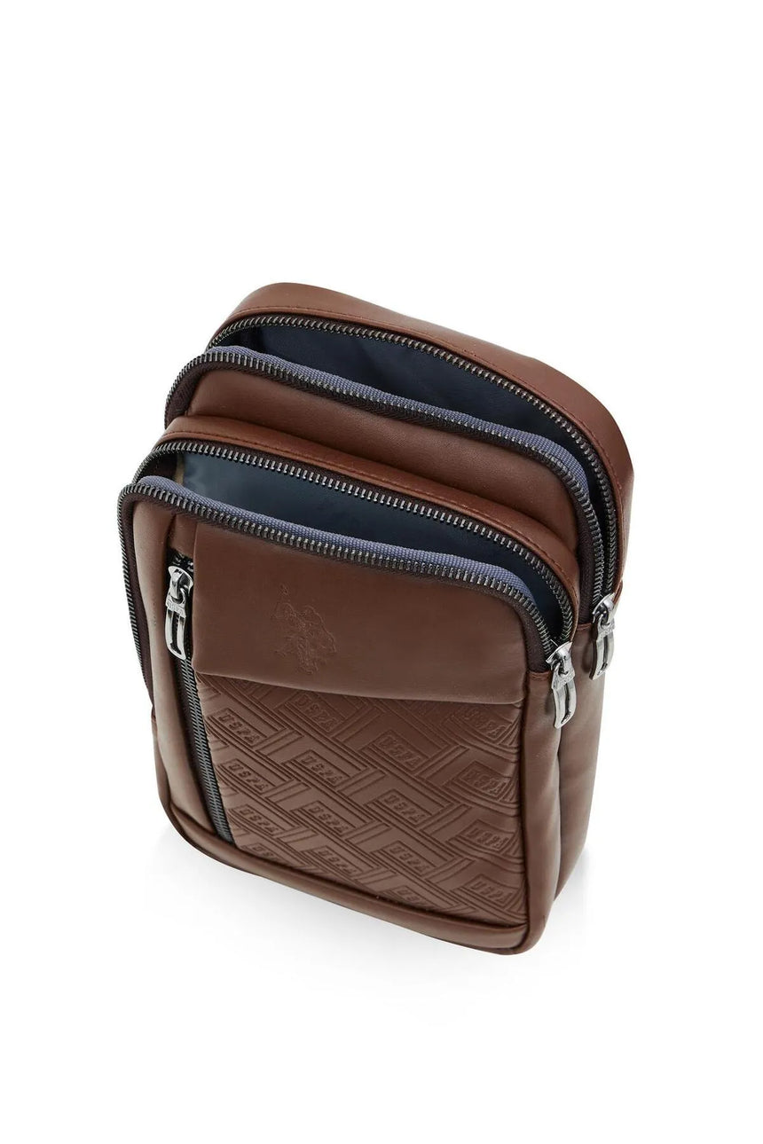Us Polo Assn Çapraz Askılı Erkek Çantası Kahverengi