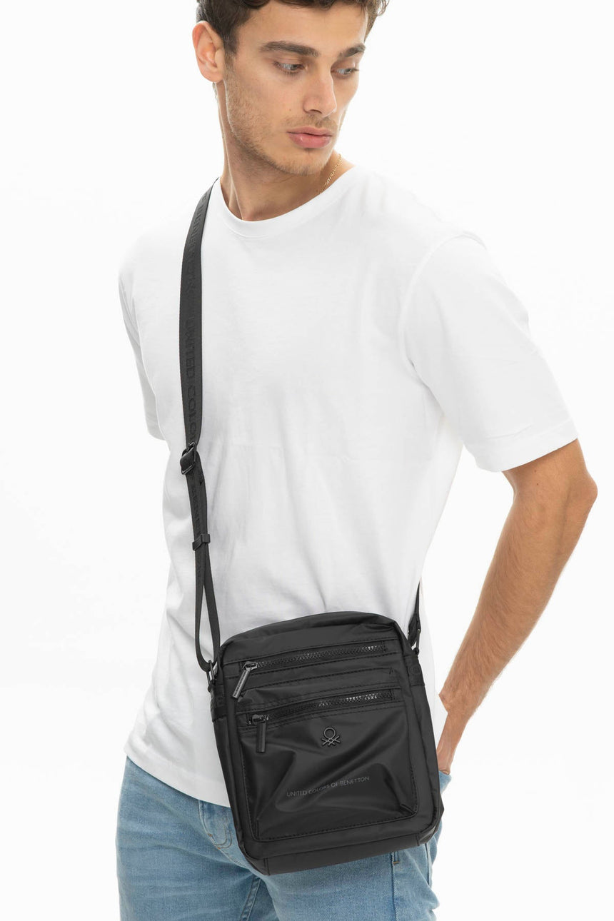Benetton Çapraz Askılı Çanta Siyah