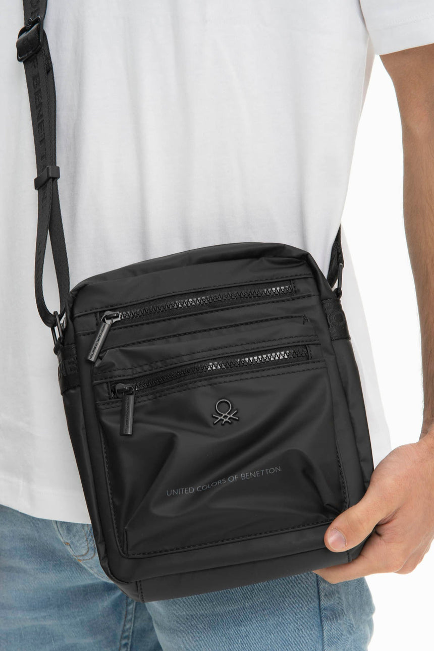 Benetton Çapraz Askılı Çanta Siyah