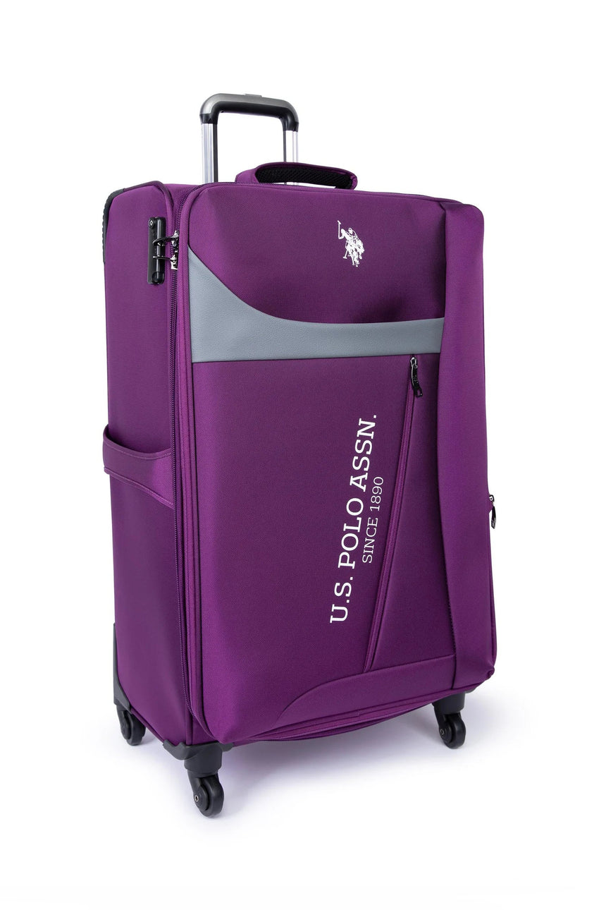 Us Polo Assn Kumaş Büyük Boy Valiz Mor