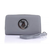 Us Polo Assn Tutma Kulplu Kadın Cüzdanı Koyu Gri