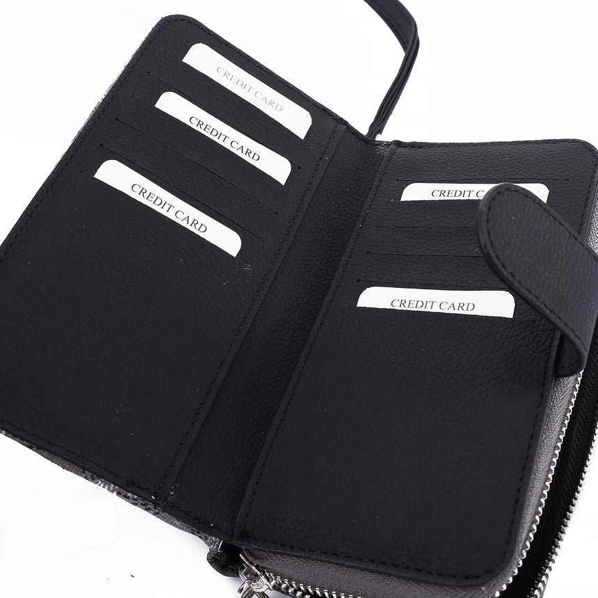 Us Polo Assn Desenli Kadın Cüzdanı Siyah