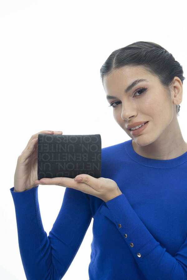 Benetton Çıtçıtlı Cüzdan Siyah