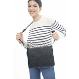 Benetton Eskitme Monogram Çapraz Askılı Çanta Siyah