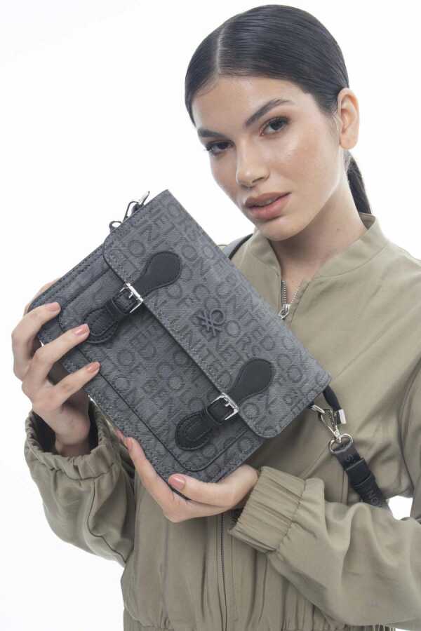 Benetton Çapraz Askılı Çanta Gri