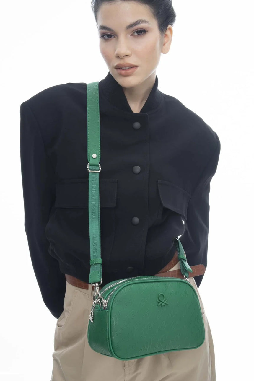 Benetton Çapraz Askılı Çanta Yeşil