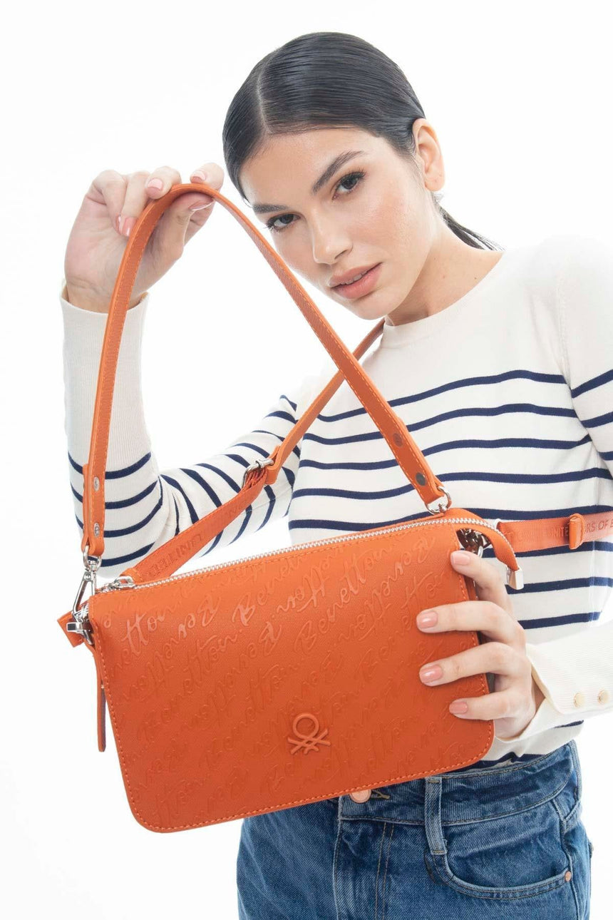Benetton Çapraz Askılı Çanta Turuncu