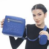 Benetton Mini Cüzdan Aksesuarlı Çapraz Askılı Çanta Sax