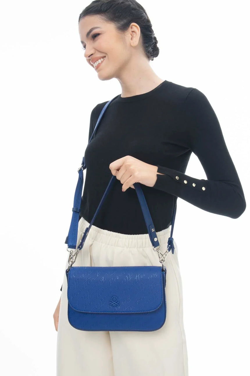 Benetton Çapraz Askılı Çanta Sax